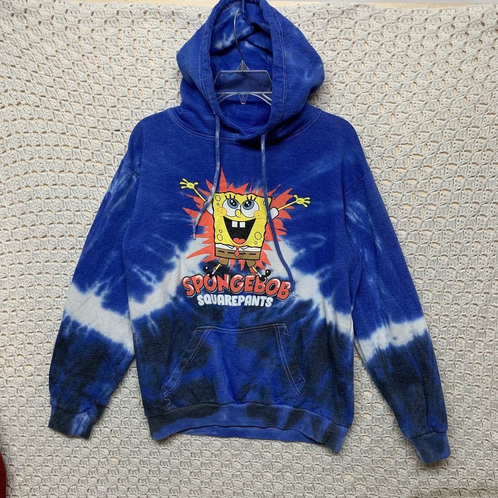 Nickelodeon Pullover‎ Hoodie Tie Dye Mens Sz S Spongebob Squarepants Multicolor